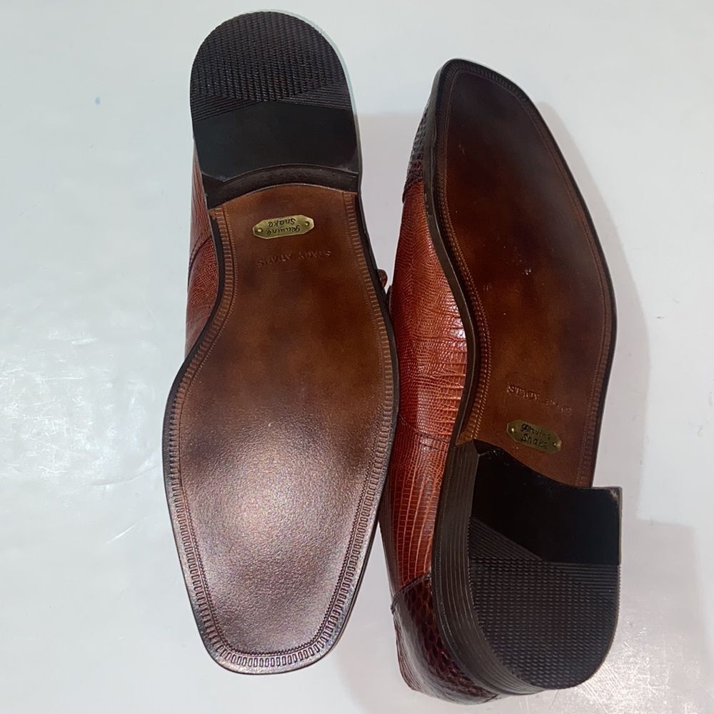 VTG, Stacy Adams Genuine Snake 🐍 23031-027 Leather Shoes Dress Size 14M - Picture 7 of 13